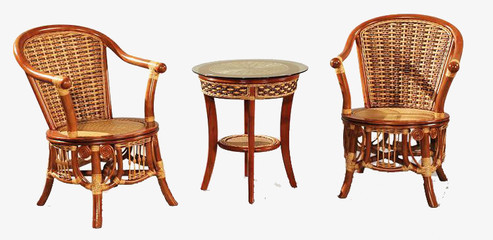 茶幾和藤椅PNG圖片素材免費下載_png格式_熊貓辦公