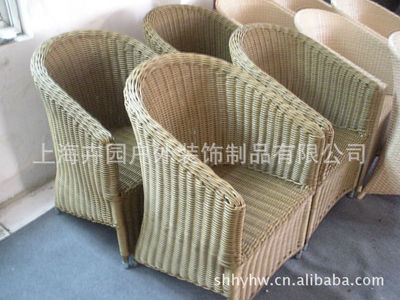 【100%工廠直銷】鋁合金編藤戶外桌椅/編藤桌仿藤椅/來樣來圖加工】價格,廠家,圖片,椅子、凳、榻,上海卉園戶外裝飾制品-